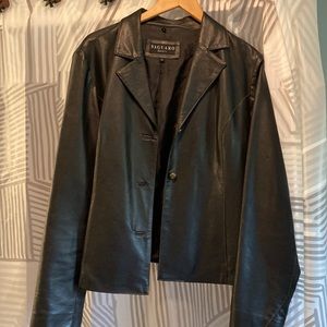 Saguaro Sport XL faux leather jacket in black
